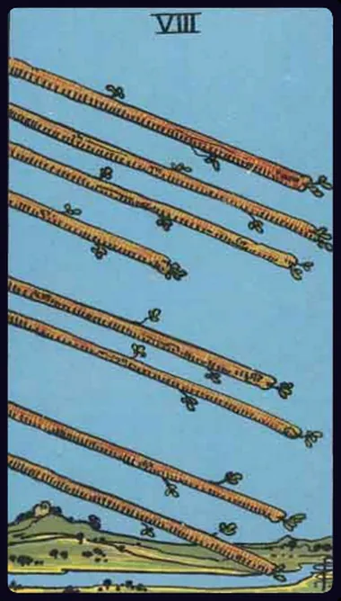 Tám Gậy (Eight of Wands)