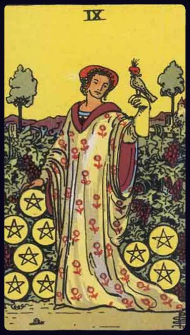 Chín Tiền (Nine of Pentacles)