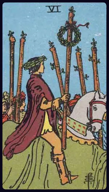 Sáu Gậy (Six of Wands)