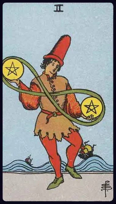 Hai Tiền (Two of Pentacles)